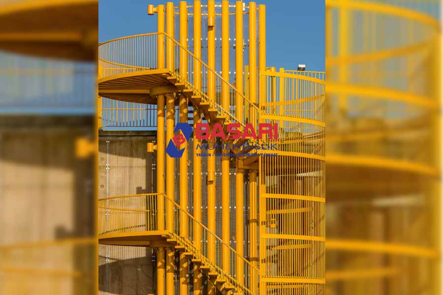 Fabrikalarda Yangın Merdiveni Tasarımı - Başarı Yangın