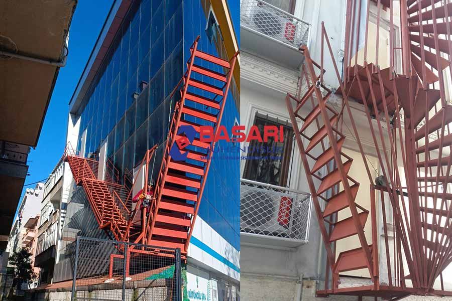 Modern Makaralı Yangın Merdiveni - Başarı Yangın